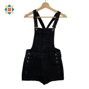 Madewell Women’s Size XS Adirondack Short Overalls in Washed Black G5149